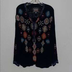 Johnny Was black and pink with Multicolor Embroidery❤️